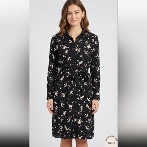 Saltwater Luxe Los Angeles Floral Button-Up Midi Dress Small Eco-Rayon